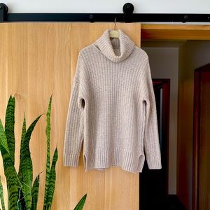 Madewell oatmeal cowl neck sweater size Medium